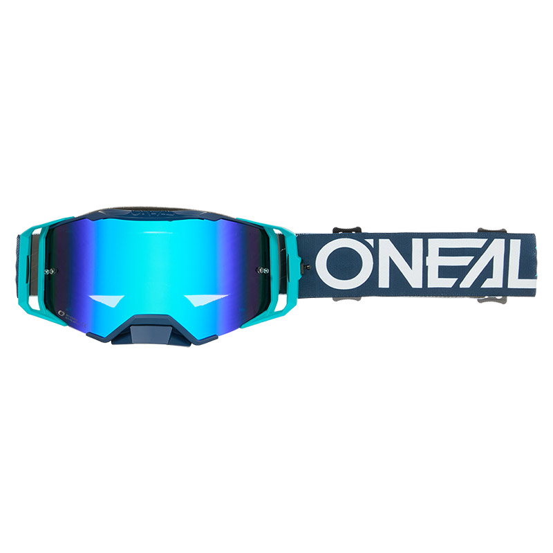 Maschera O Neal B-33 Hexa blu specchiato