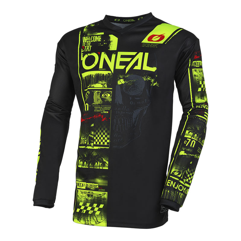 Maglia O Neal Element Attack V.23 nero giallo