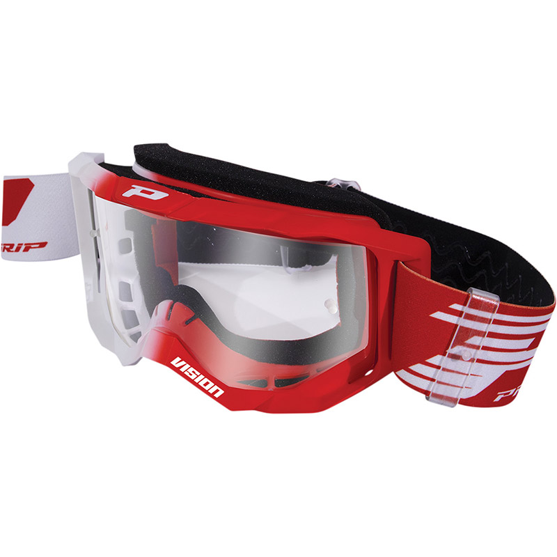 Maschera Progrip 3300 bianco rosso trasparente