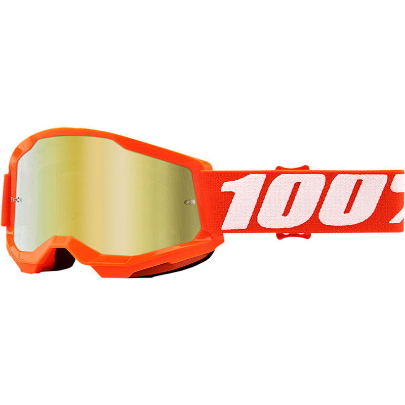 Maschera 100% Strata 2 Youth Arancio specchiato oro