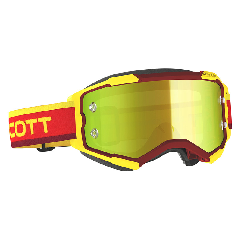Scott Fury Heritage Brille rot gelb chrom
