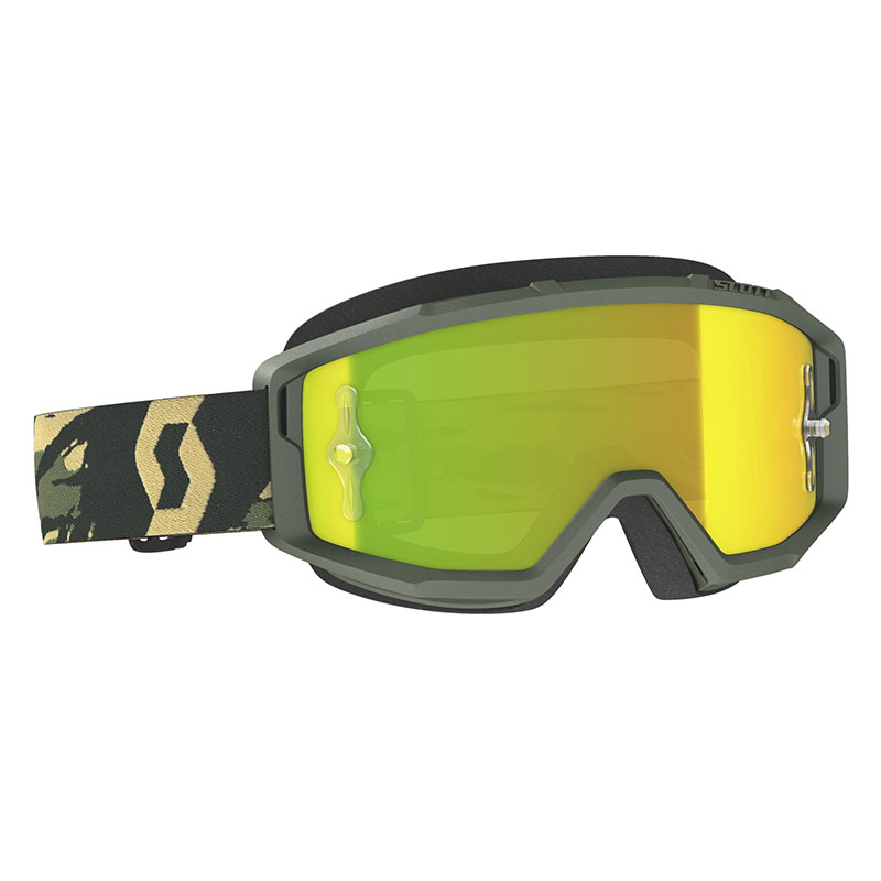 Maschera Scott Primal camo kaki lente giallo