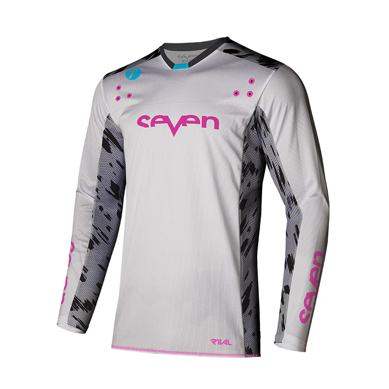 Maglia Seven MX Rival Clash 25.1 bianco grigio