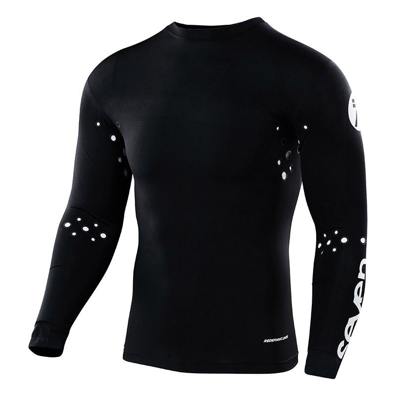 Maglia Seven Zero Compression Laser Cut nero