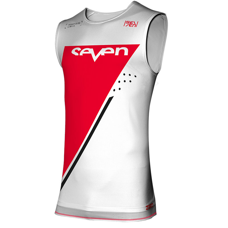 Maglia Seven MX Zero Echelon bianco rosso