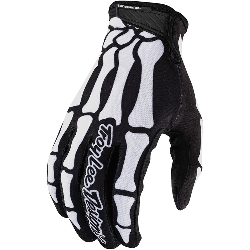 Troy Lee Designs GP Air Skully Mens MX Offroad Gloves Black/White