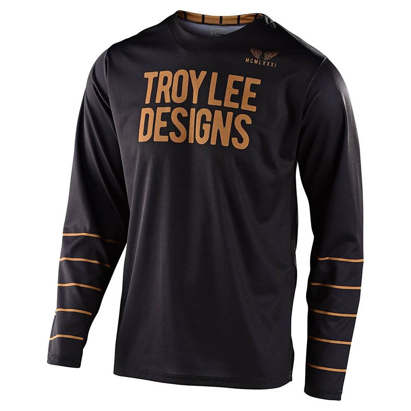 Maglia Troy Lee Designs Gp Pinstripe nero oro