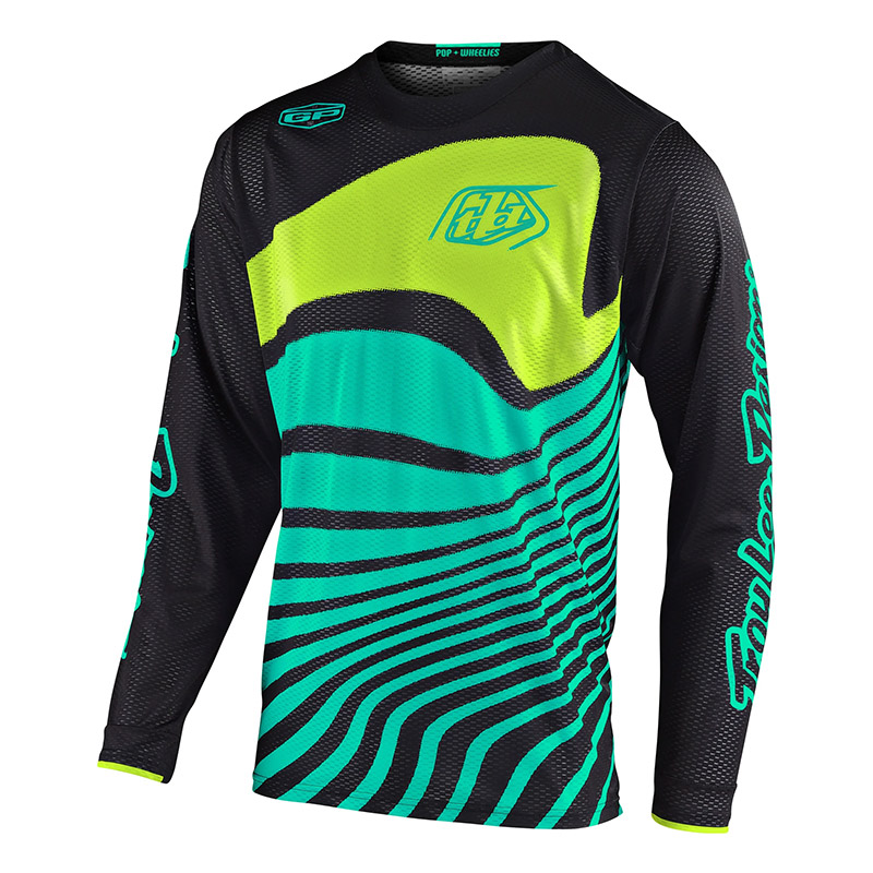 Maglia Troy Lee Designs Gp Air Drift nero turchese