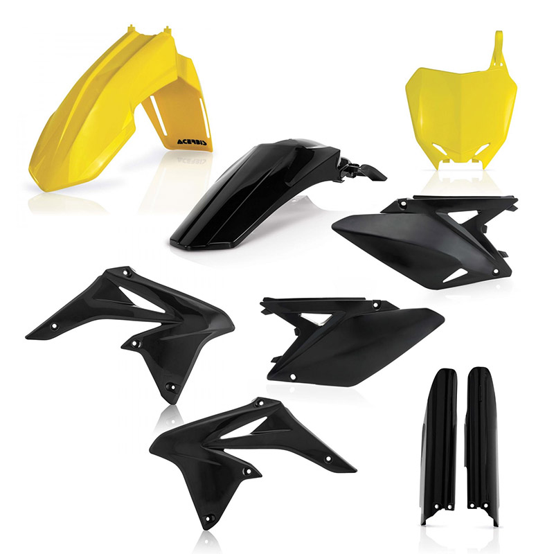 Kit Plásticos Acerbis RMZ 250 10-18 amarillo negro