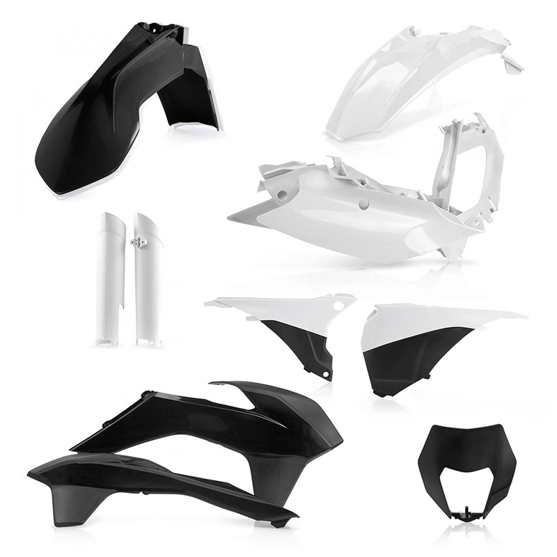 Kit Plastiche Acerbis EXC/EXC-F 2014 nero bianco