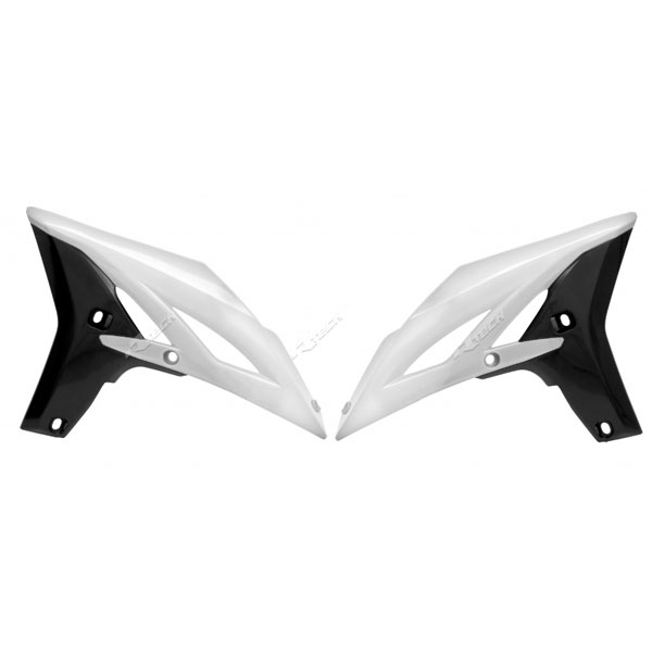 Racetech Radiator Scoops Yamaha Yzf250 10/13 Wrf450 12/15 White-black