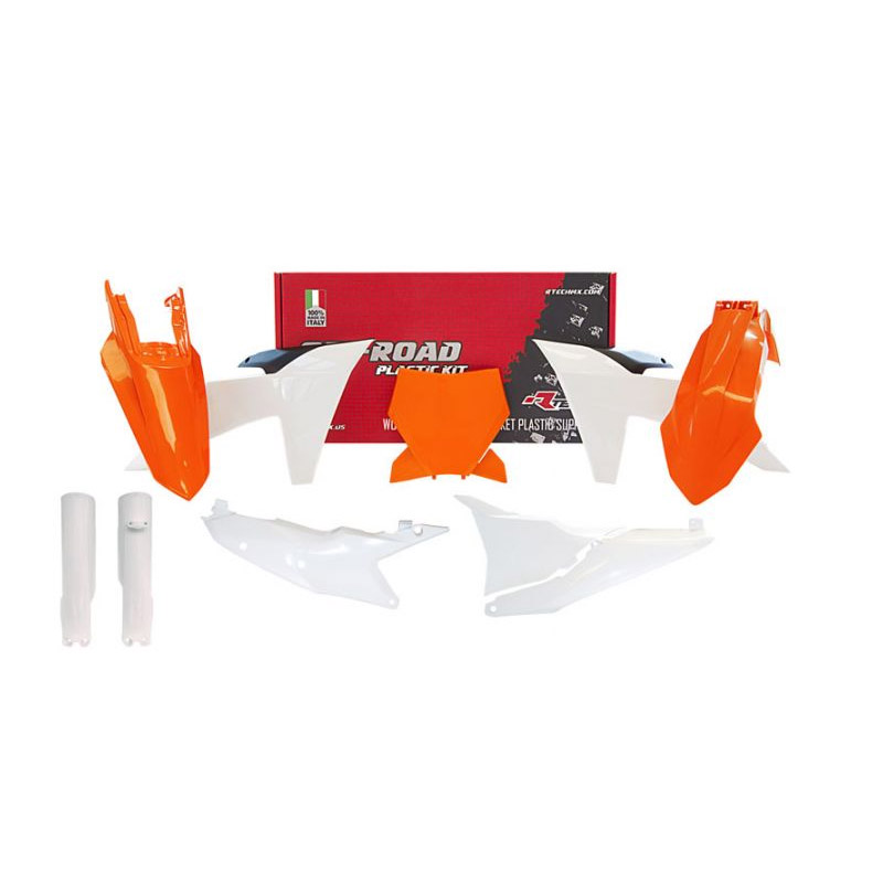 Kit Plástico Protector Horquilla Racetech Ktm 24 blanco