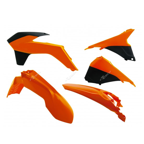 Racetech KIT PLASTICHE KTM 5 PZ NERO ARANCIO