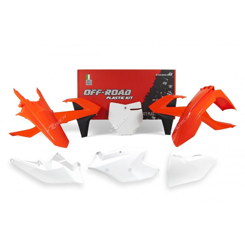 Racetech Kit Plastiche Replica Ktm 2018 Bianco Arancio