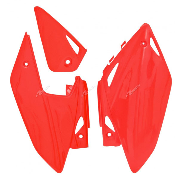 Racetech Tabelle laterali portanumero HONDA CRFX 450 04/16 Rosso