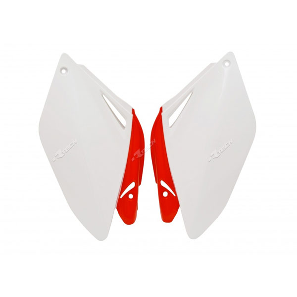 Racetech Tabelle laterali portanumero HONDA CRF 250 06/09 BIANCO-ROSSO