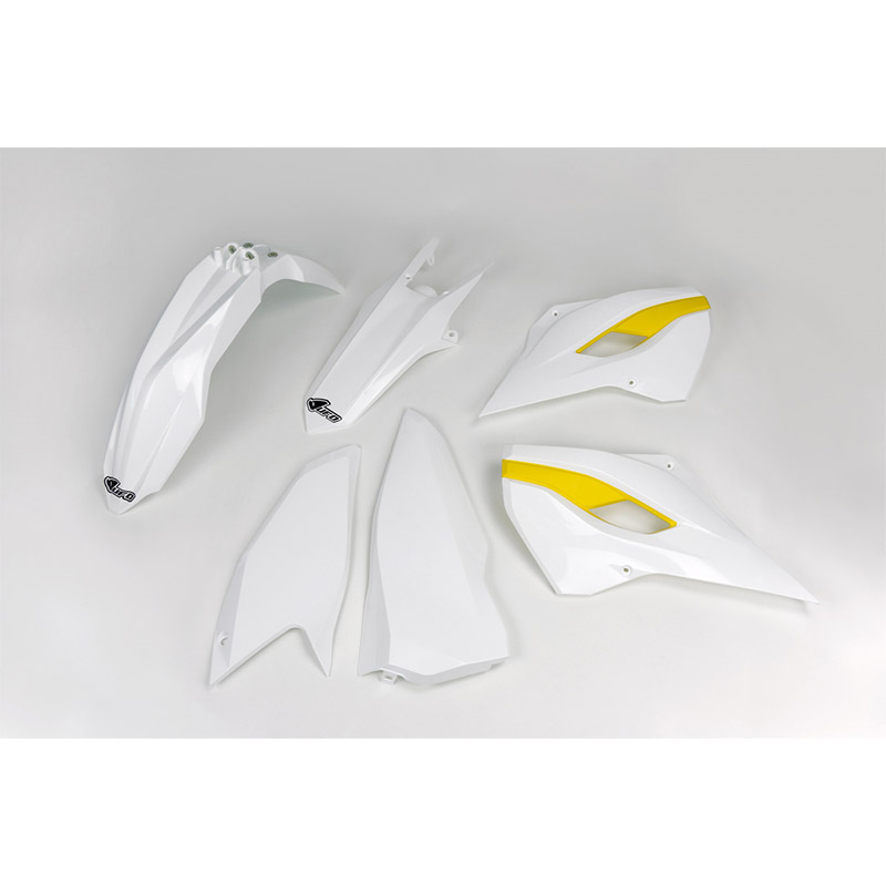 UFO KIT PLASTICHE HUSQVARNA TE 15-16 bianco giallo