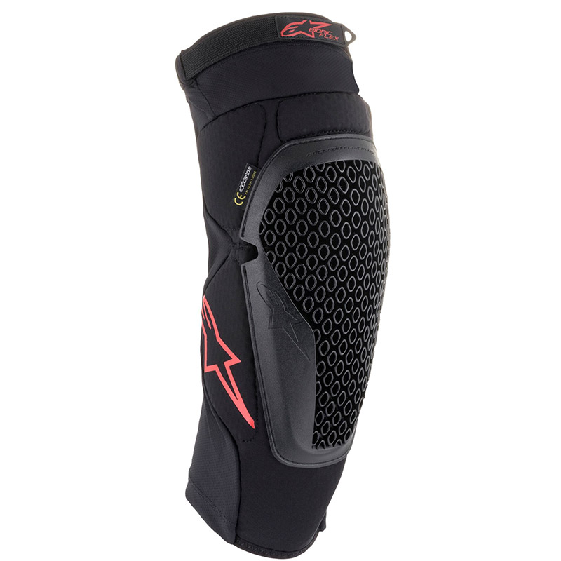 Ginocchiere Alpinestars Bionic Flex nero rosso (paio)