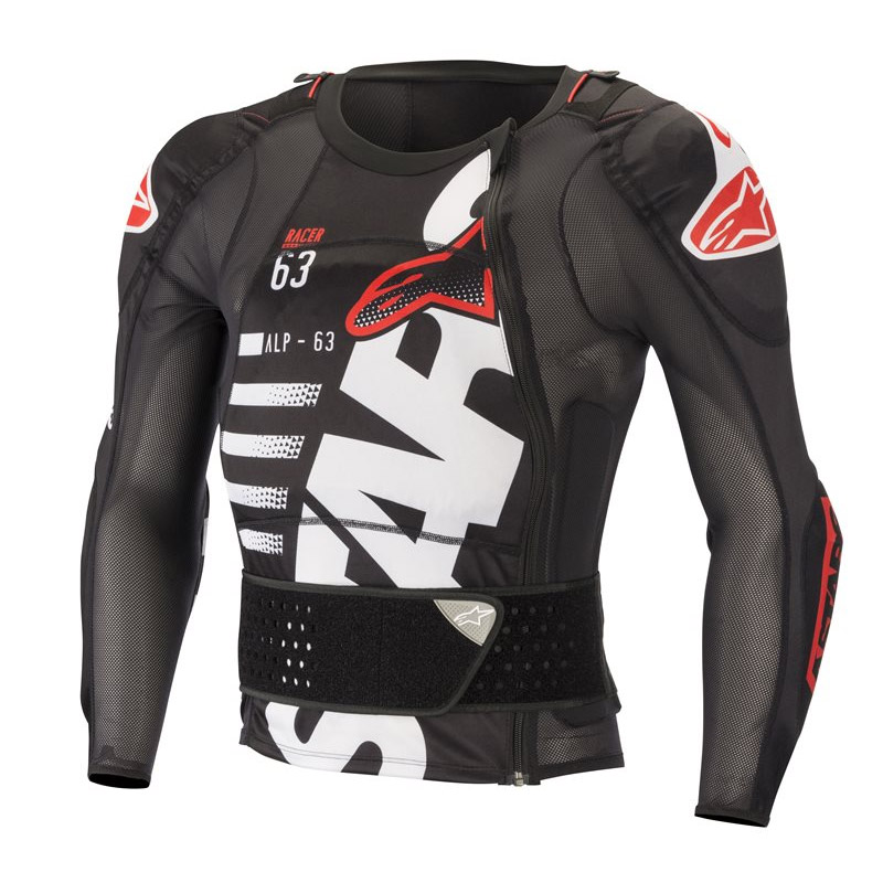 Corpetto Alpinestars Sequence LS bianco rosso