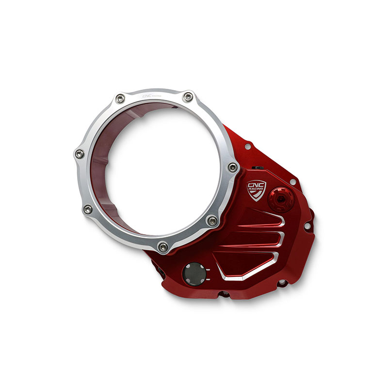 Carter Frizione Cnc Racing Ducati rosso argento