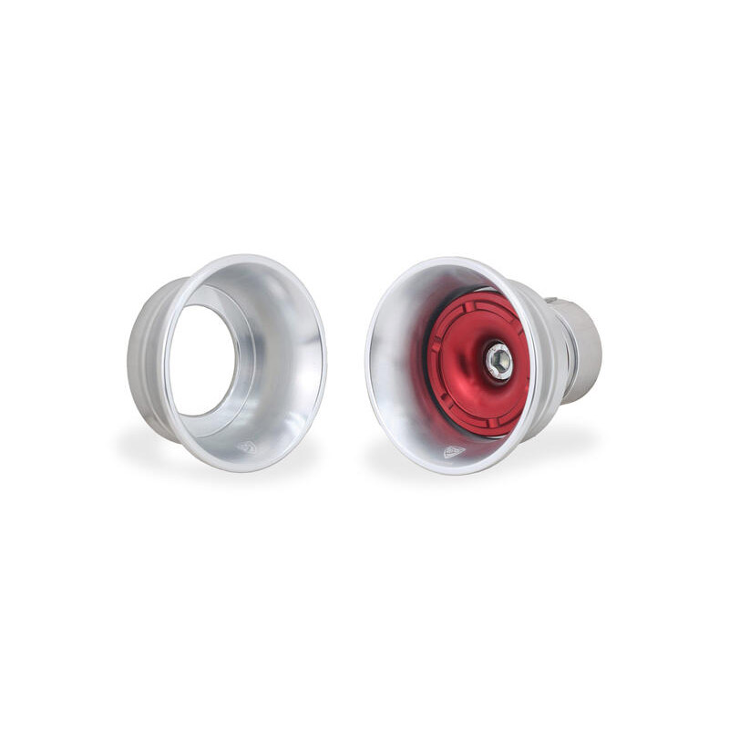 Tamponi Ruota Cnc Racing Ducati argento rosso