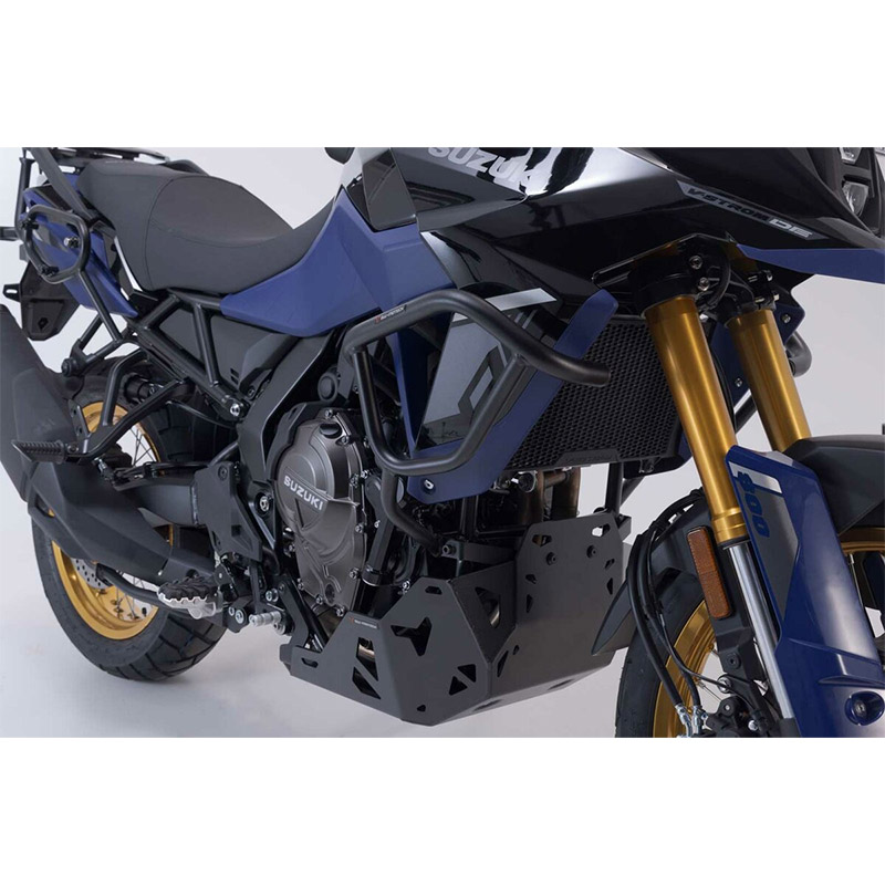 SWモテック クラッシュバー V-Strom 800 ブラック エンジン