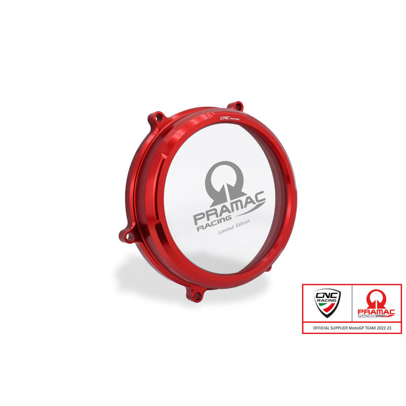 Couvercle embrayage CNC Racing V2 Pramac LTD rouge
