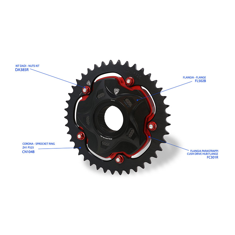 Flangia Parastrappi CNC Racing FC301 nero