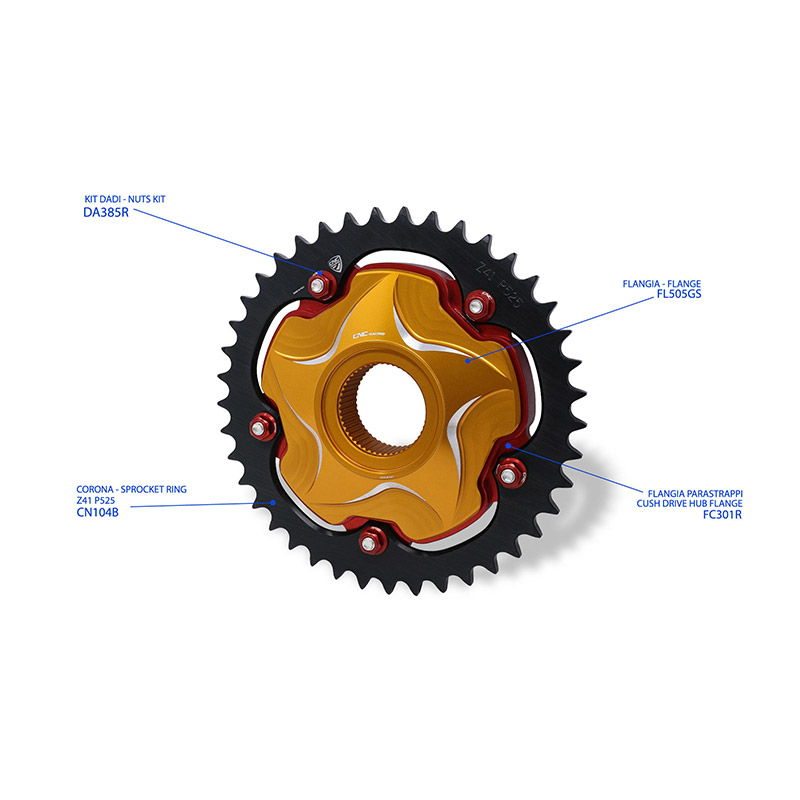 Flangia Parastrappi CNC Racing FC301 oro