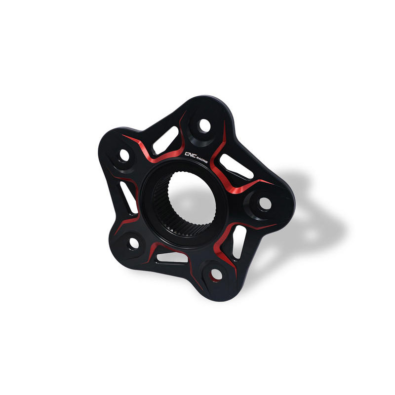 Flangia CNC Racing 5 Fori MV Agusta nero rosso