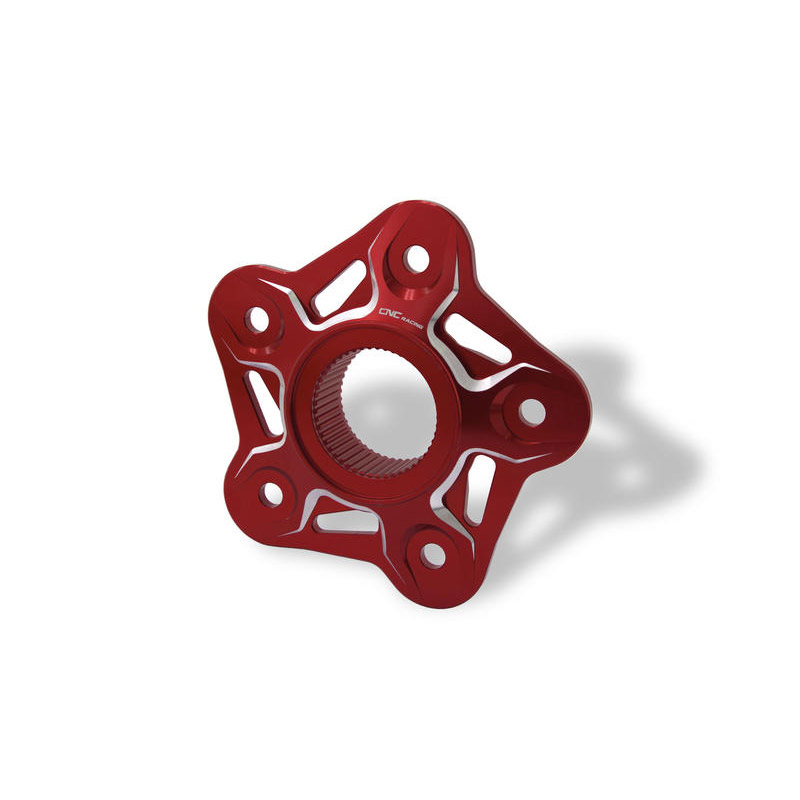 Flangia CNC Racing 5 Fori MV Agusta rosso argento