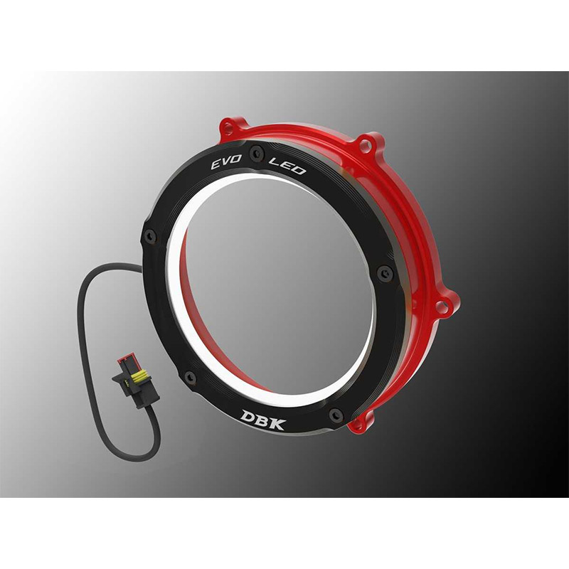 Dbk ドゥカティ V4 エボ LED クラッチカバー ブラック レッド