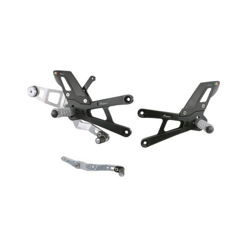 TCMT Rear Passenger Footpegs Footrest Set For Yamaha YZF R1 2004-2008 – Gloss Black Aluminum