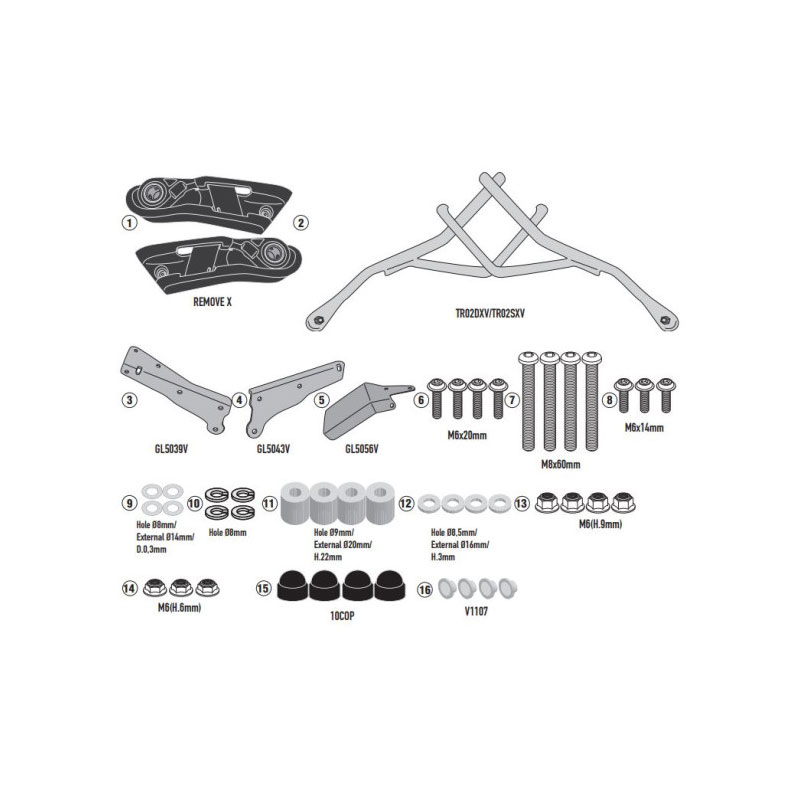 Kit Attacchi Givi A2169A