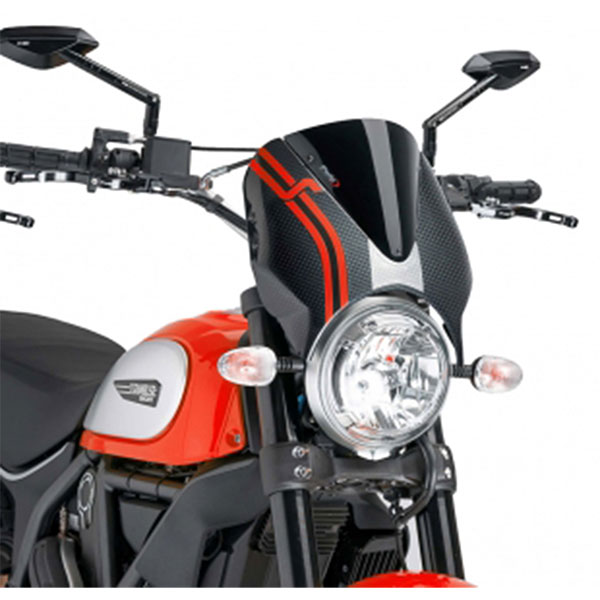 PUIG CUPOLINO NAKED DUCATI SCRAMBLER 15 nero / carbonio