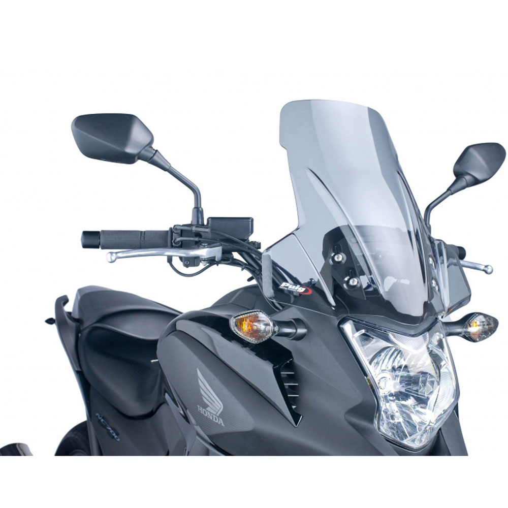 Puig 20629H Cupolino Touring Fumé Chiaro: Schermo Parabrezza In Acrilico 4mm Per Moto, Protezione Aerodinamica, Omologato TÜV