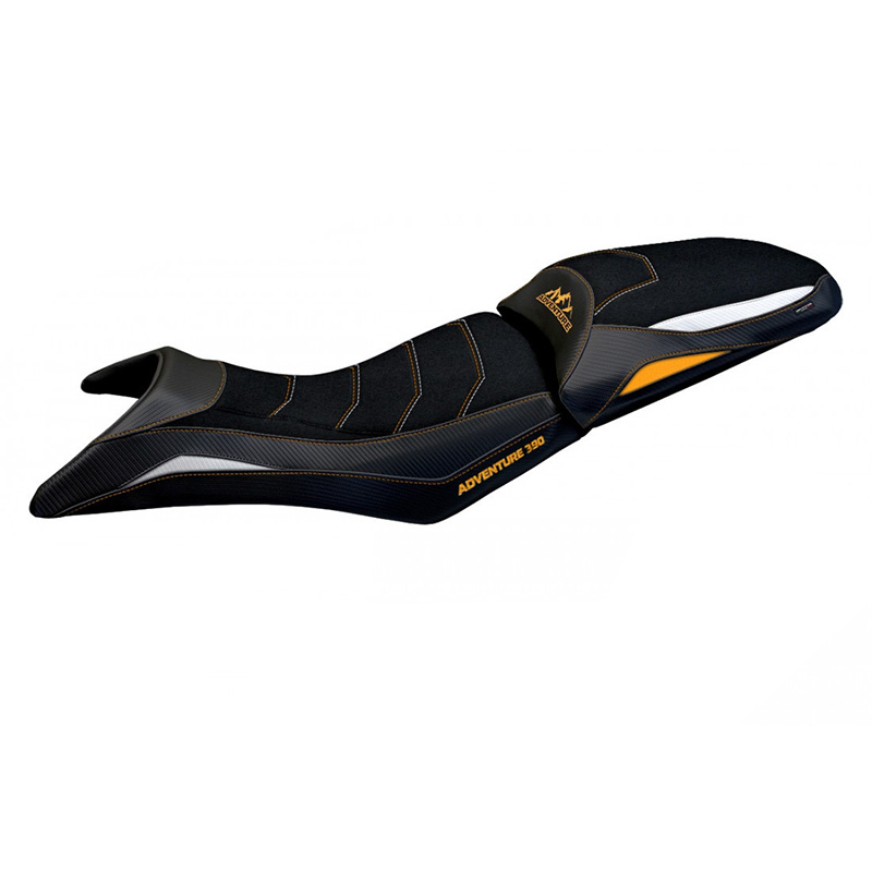 Sitzbankbezug Star Ultragrip kompatibel mit KTM 390 Adv weiß orange