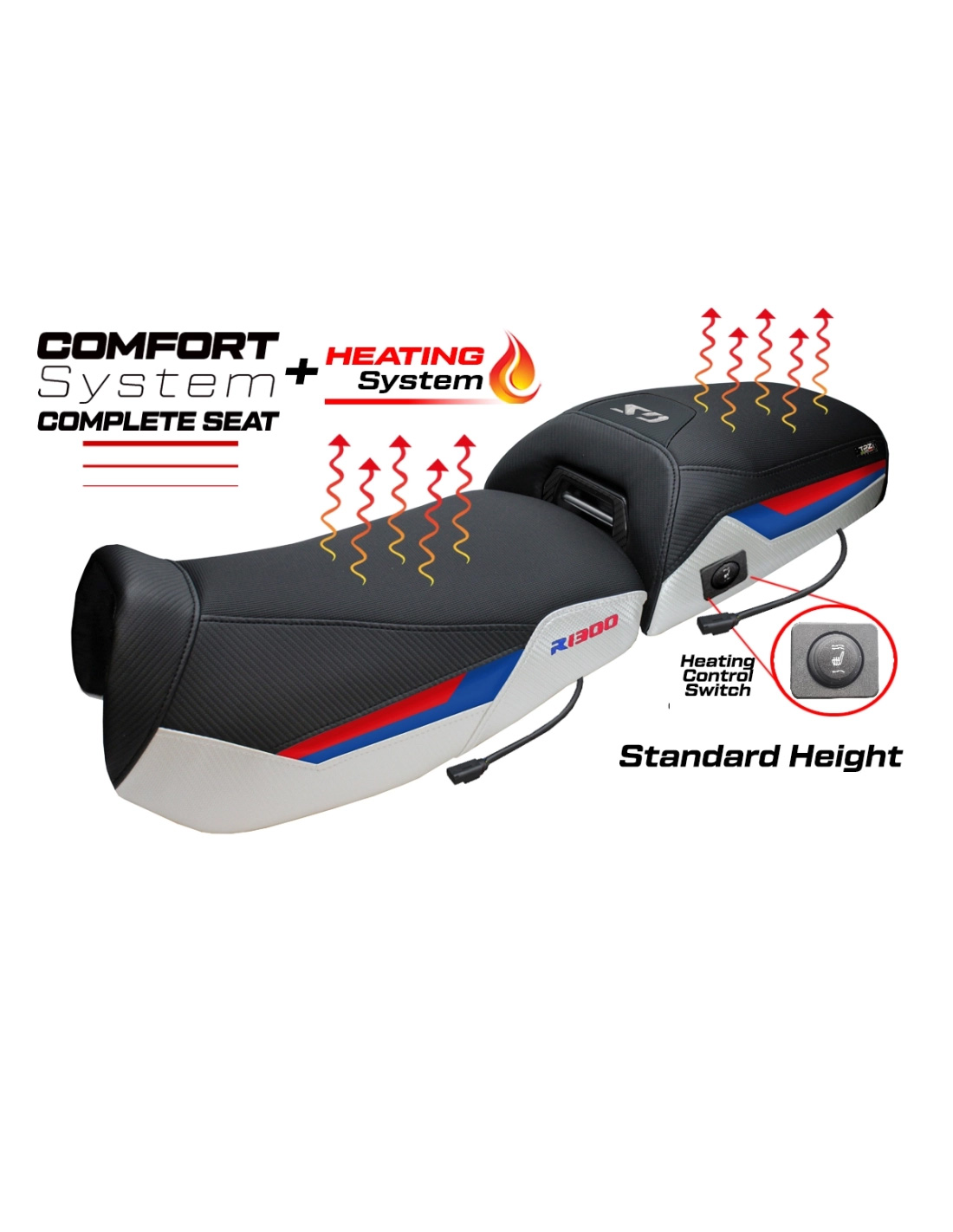 Sella Tpz Aalen Heating Comfort R 1300GS ADV blu rosso