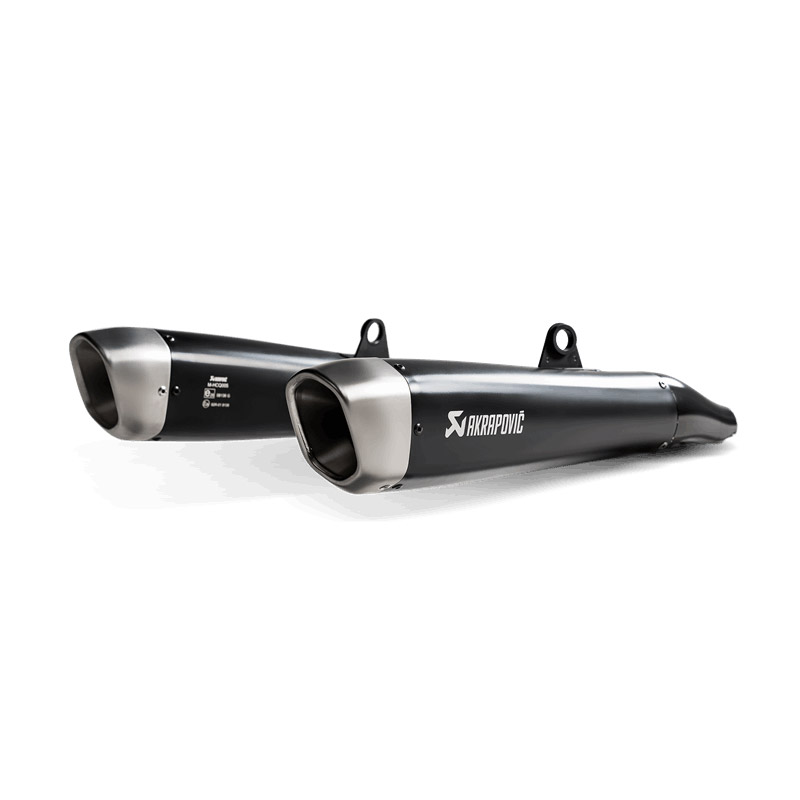 Akrapovic 2 Slip Ons Titanio CE nero Street Twin