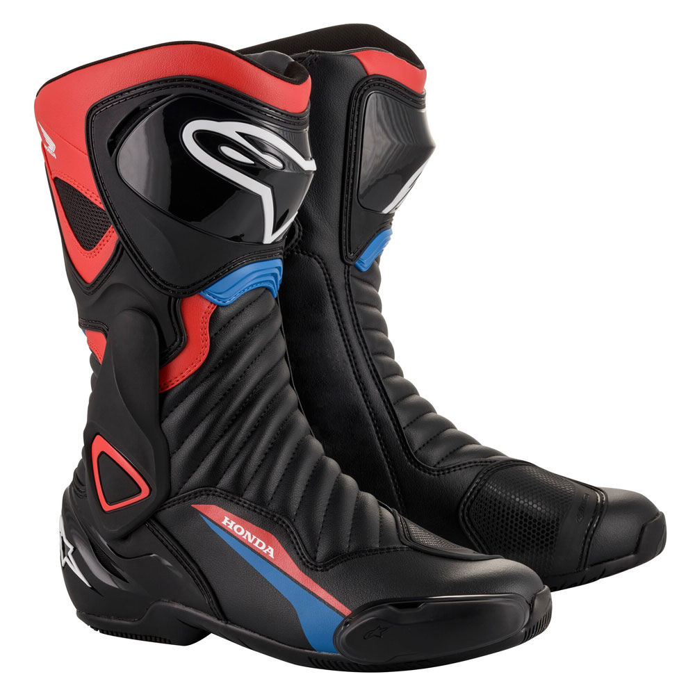 Stivali Alpinestars Smx 6 V2 Honda nero blu rosso