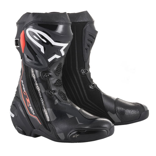 Alpinestars Supertech R Stiefel Schwarz Grau Rot Stiefel Alpinestars Supertech R Rot Schwarz Weiß (Jetzt 20