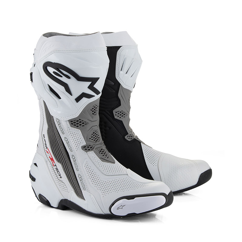 Bottes Moto Alpinestars Supertech R - Noir/charbon, Taille 42, Norme EN 13634:2017