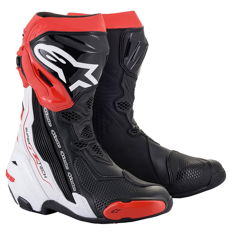 Stivali Alpinestars Supertech R nero bianco rosso