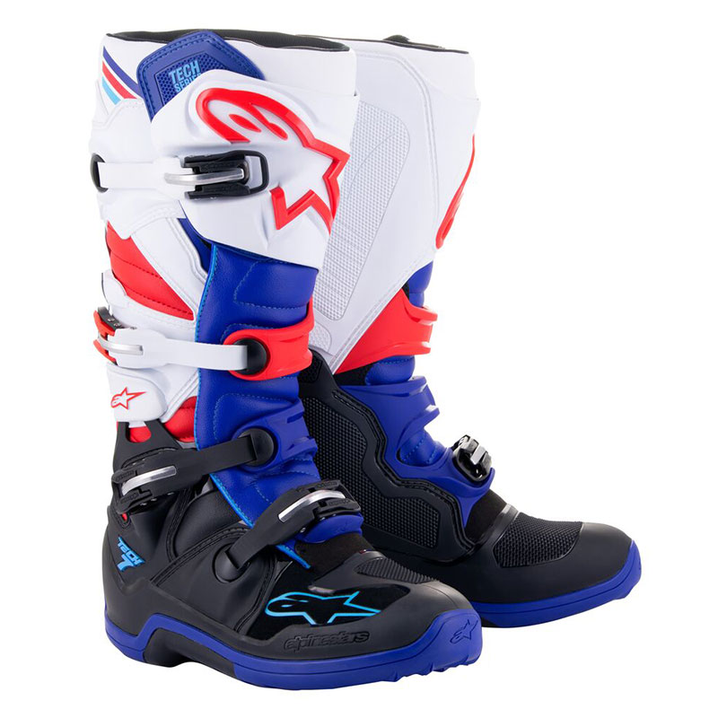 Stivali Alpinestars Tech 7 blu rosso bianco