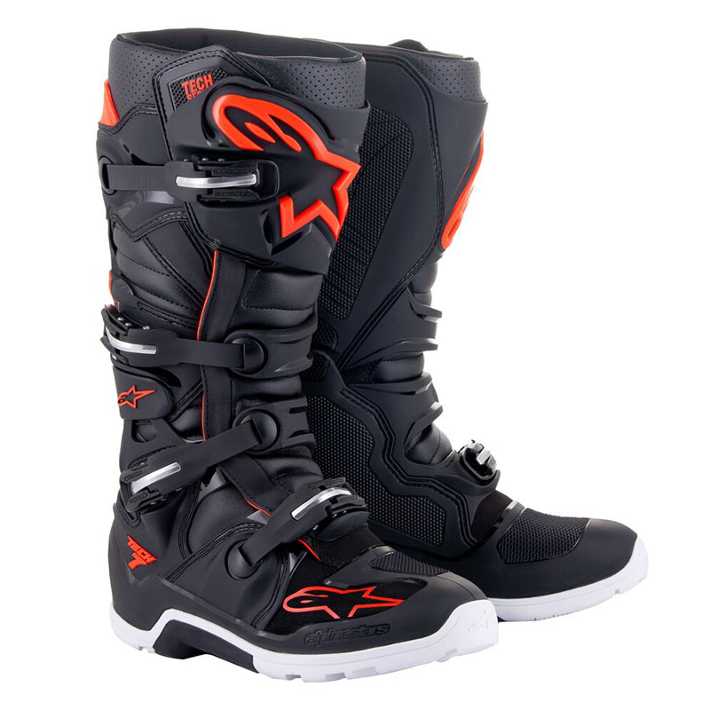 Stivali Alpinestars Tech 7 Enduro nero rosso fluo