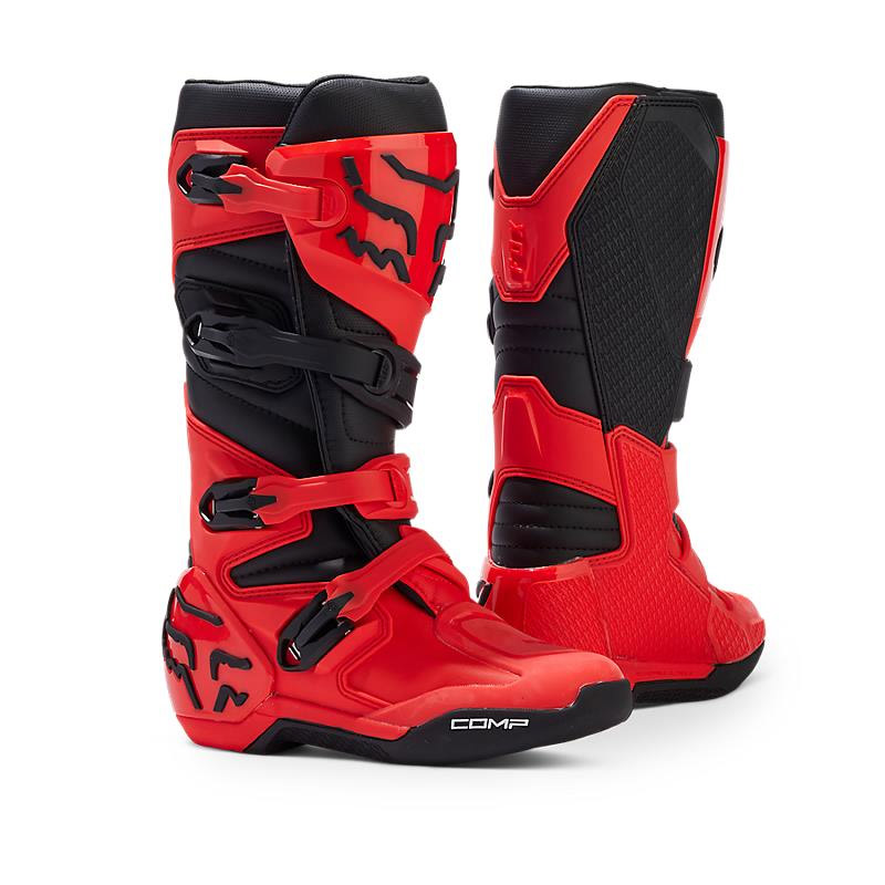 Stivali Fox Youth Comp rosso fluo