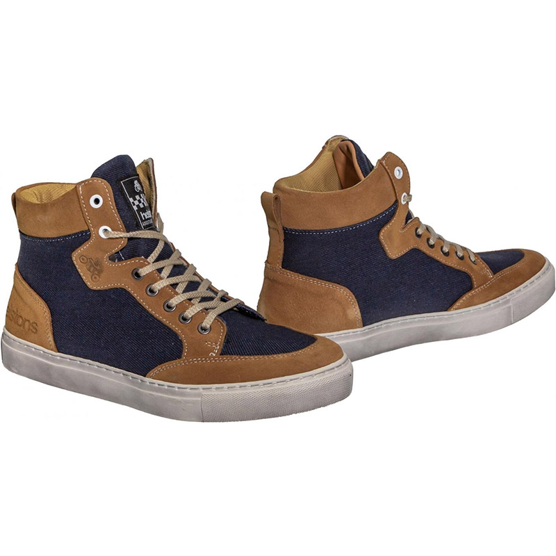Helstons Kobe Shoes Gold Blue HS-2021038-GB Boots | MotoStorm