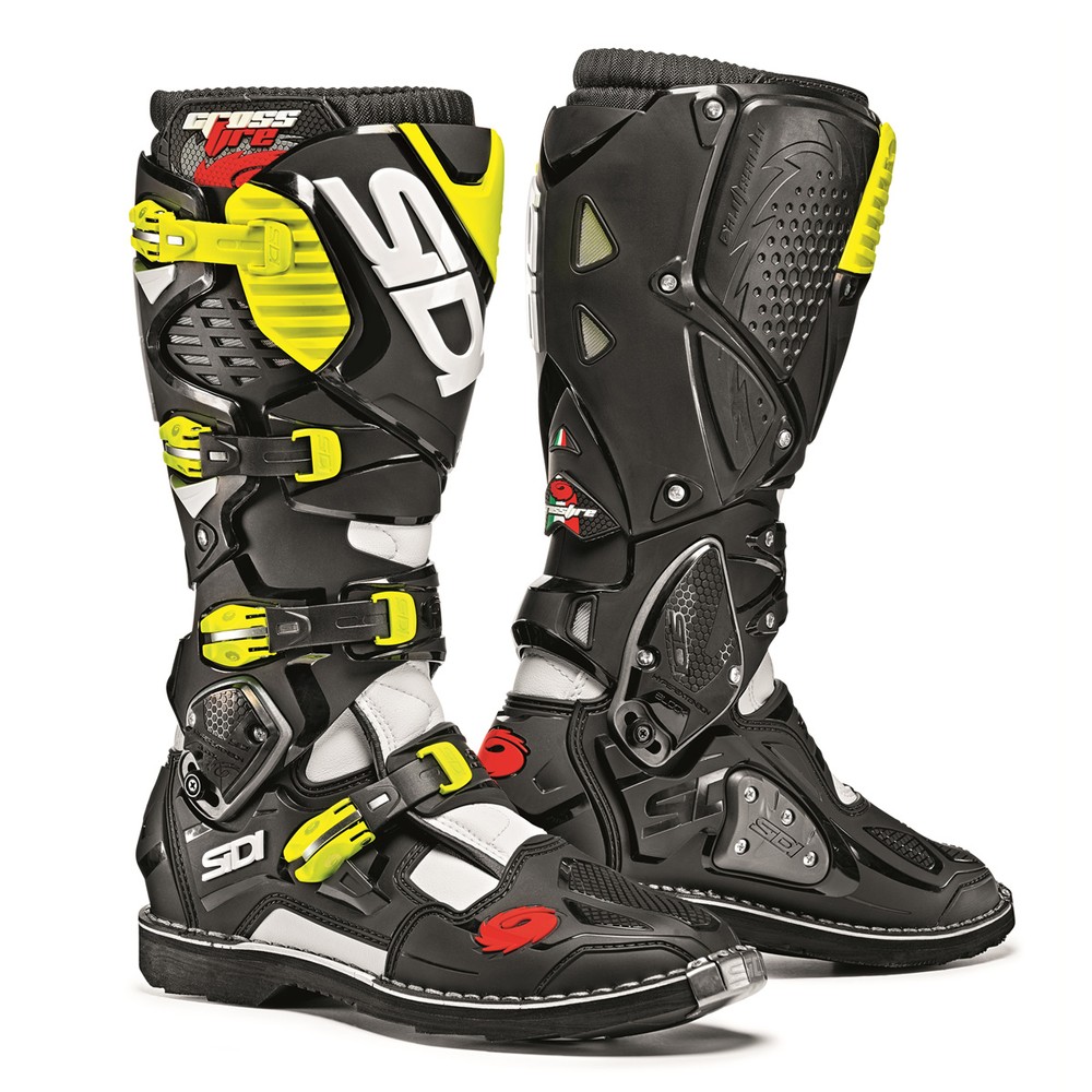 SIDI Crossfire 3 Bianco nero giallo fluo