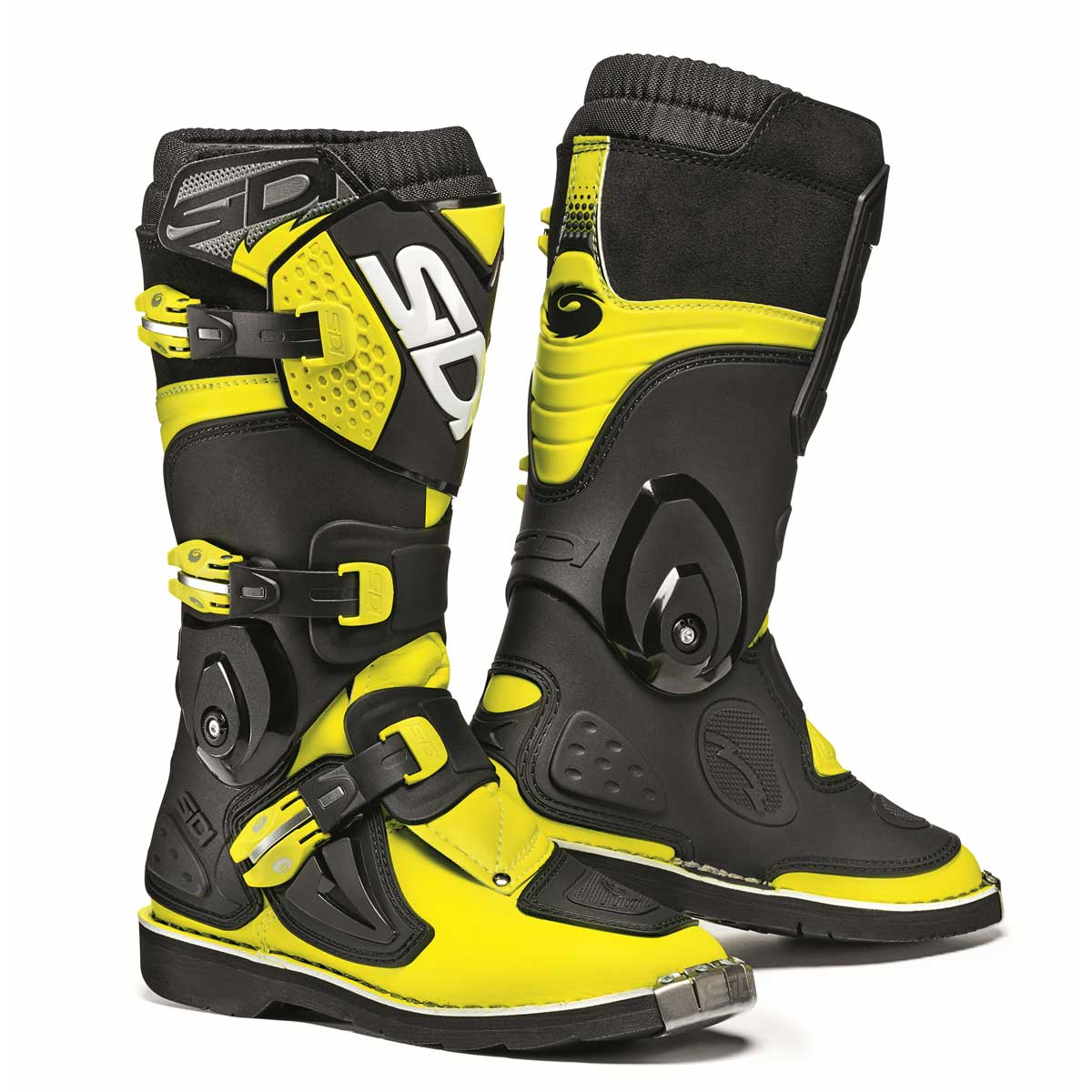 Sidi Stivali Flame Bimbo nero giallo fluo