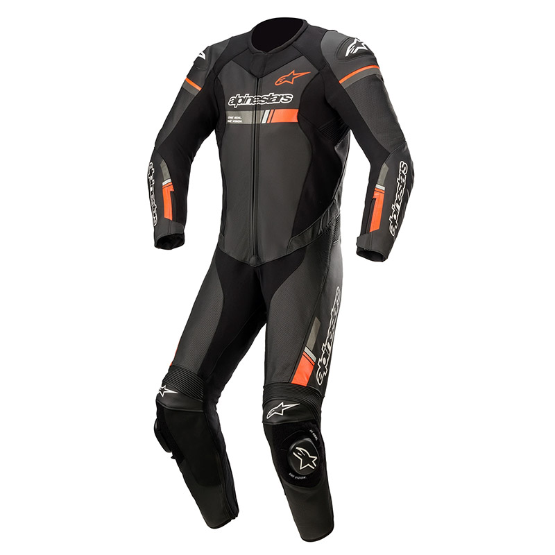 Tuta Alpinestars Gp Force Chaser nero rosso fluo